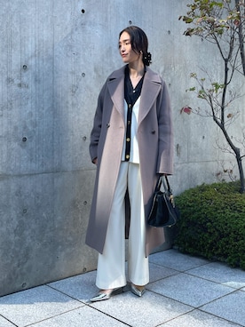 「アイテム（シュシュ）」を使った、EIKA.Kさん（レディース・160cm）の秋コーディネート