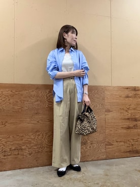 「アイテム（タンクトップ）」を使った、Wajikiさん（レディース・157cm）の秋コーディネート