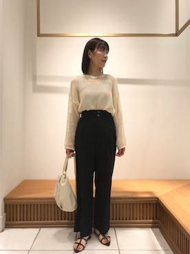 「fredy emue（フレディエミュ）のヌードストラップフラットサンダル（サンダル）」を使った、Wajikiさん（レディース・157cm）の夏コーディネート