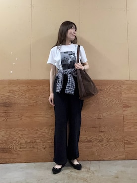 「アイテム（シャツ/ブラウス）」を使った、Wajikiさん（レディース・157cm）の秋コーディネート