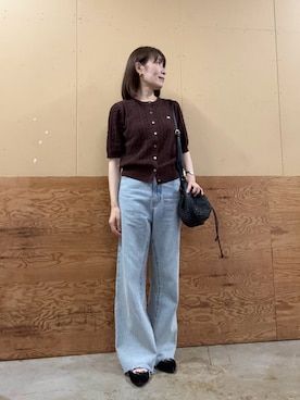 「アイテム（かごバッグ）」を使った、Wajikiさん（レディース・157cm）の夏コーディネート