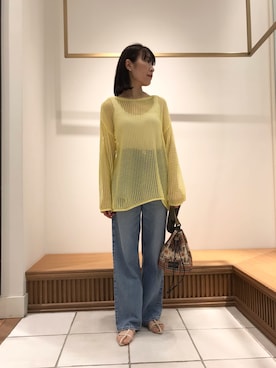 「fredy emue（フレディエミュ）のヌードストラップフラットサンダル（サンダル）」を使った、Wajikiさん（レディース・157cm）の春コーディネート