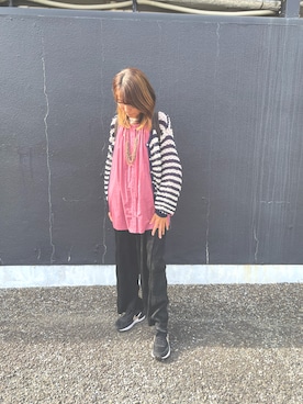 「studio CLIP（スタディオクリップ）のアイテム（トップス）」を使った、Vさん（レディース・165cm）の春コーディネート