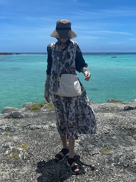 「maRe maRe（マーレマーレ）のアイテム（シューズ）」を使った、Vさん（レディース・165cm）の夏コーディネート