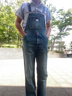 「アイテム（サロペット/オーバーオール）」を使った、   ㅤさん（メンズ・179cm）の夏コーディネート