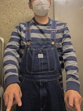 「アイテム（オールインワン・サロペット）」を使った、   ㅤさん（メンズ・179cm）の冬コーディネート