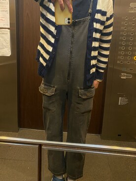 「アイテム（オールインワン・サロペット）」を使った、   ㅤさん（メンズ・179cm）の秋コーディネート