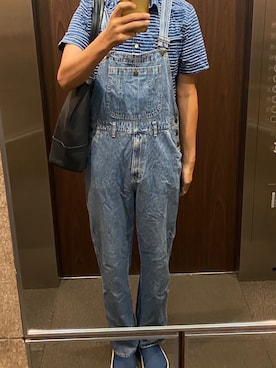 「アイテム（サロペット/オーバーオール）」を使った、   ㅤさん（メンズ・179cm）の冬コーディネート