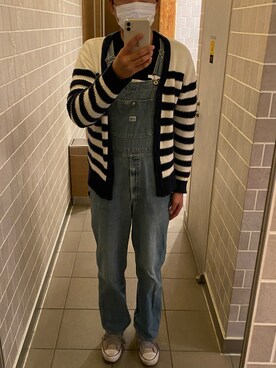 「アイテム（サロペット/オーバーオール、その他）」を使った、   ㅤさん（メンズ・179cm）の冬コーディネート