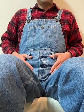 「アイテム（サロペット/オーバーオール）」を使った、   ㅤさん（メンズ・179cm）の冬コーディネート