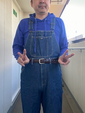 「アイテム（サロペット/オーバーオール）」を使った、   ㅤさん（メンズ・179cm）の秋コーディネート