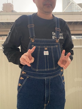 「アイテム（サロペット/オーバーオール）」を使った、   ㅤさん（メンズ・179cm）の冬コーディネート