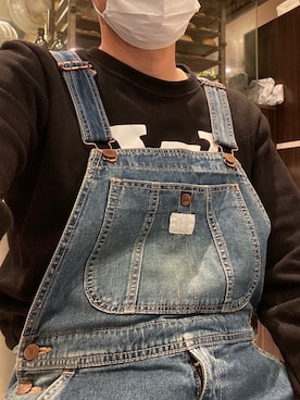 「アイテム（オールインワン・サロペット）」を使った、   ㅤさん（メンズ・179cm）の冬コーディネート