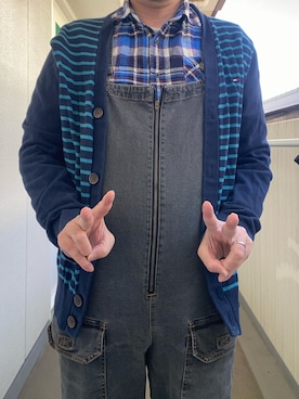 「アイテム（オールインワン・サロペット）」を使った、   ㅤさん（メンズ・179cm）の冬コーディネート