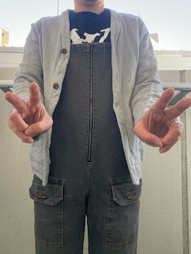 「アイテム（オールインワン・サロペット）」を使った、   ㅤさん（メンズ・179cm）の冬コーディネート