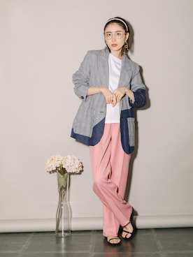 「春服デビュー宣言」｜「アイテム（その他アウター）」を使った、mhbgtokyoさん（レディース・160cm）の春コーディネート