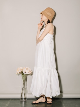 「アイテム（ドレス、ホワイト系）」を使った、mhbgtokyoさん（レディース・160cm）の春コーディネート