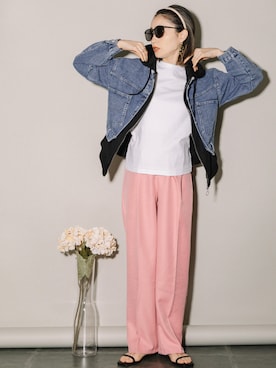 「春服デビュー宣言」｜「アイテム（その他アウター）」を使った、mhbgtokyoさん（レディース・160cm）の春コーディネート