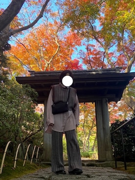 「archives（アルシーヴ）のアイテム（パンツ）」を使った、airiyadeさん（レディース・150cm）の春コーディネート