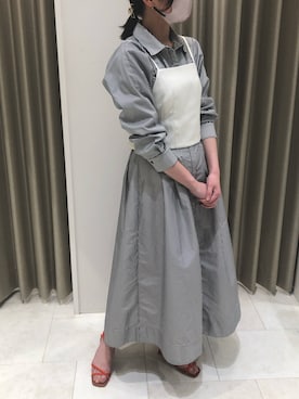 「Te chichi（テチチ）のアイテム（シャツワンピース）」を使った、mさん（レディース・162cm）の春コーディネート
