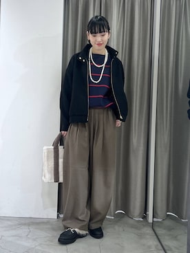 「アイテム（ブルゾン）」を使った、清水さん（レディース・170cm・20代）の秋コーディネート