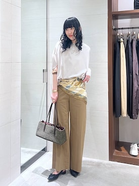 「The Bagmati（ザバグマティ）のアイテム」を使った、清水さん（レディース・172cm）の春コーディネート