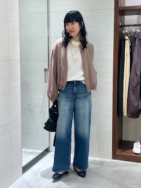 「BARNYARDSTORM（バンヤードストーム）のアイテム（ジャケット/アウター）」を使った、清水さん（レディース・172cm）の春コーディネート