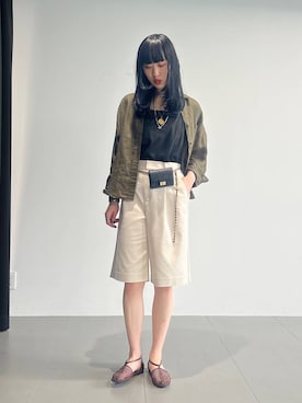 「BARNYARDSTORM（バンヤードストーム）のアイテム（パンツ）」を使った、清水さん（レディース・172cm）の春コーディネート
