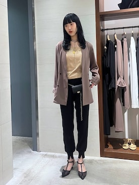 清水さん（レディース・172cm）の春コーディネート