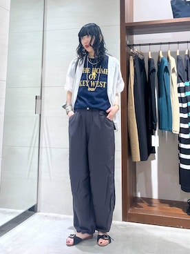 「PLAKTON（プラクトン）のアイテム」を使った、清水さん（レディース・172cm）の夏コーディネート