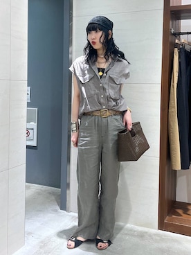 「PLAKTON（プラクトン）のアイテム」を使った、清水さん（レディース・172cm）の夏コーディネート