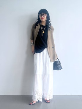 清水さん(レディース・172cm)の夏コーディネート