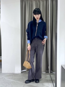 「PICCADILLY（ピカデリー）のアイテム」を使った、清水さん（レディース・170cm）の冬コーディネート