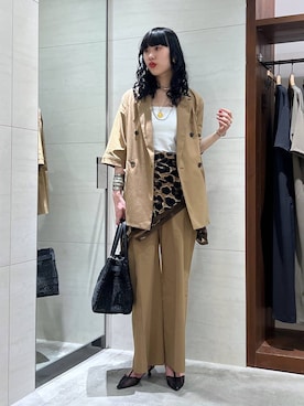 「COTTO（コトゥー）のアイテム」を使った、清水さん（レディース・172cm）の春コーディネート