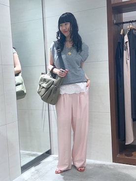 「BARNYARDSTORM（バンヤードストーム）のアイテム」を使った、清水さん（レディース・172cm）の夏コーディネート