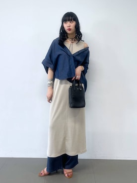 清水さん（レディース・172cm）の夏コーディネート