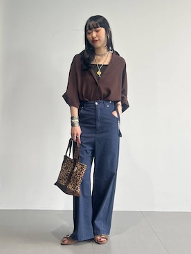 「Drifter（ドリフター）のアイテム（バッグ）」を使った、清水さん（レディース・172cm）の春コーディネート