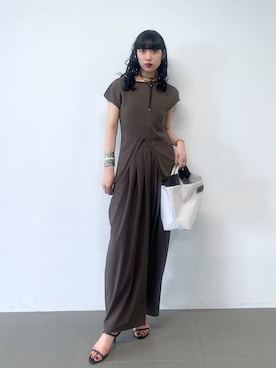 清水さん(レディース・172cm)の夏コーディネート