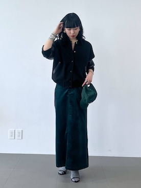 「アイテム（スタジャン）」を使った、清水さん（レディース・170cm）の夏コーディネート