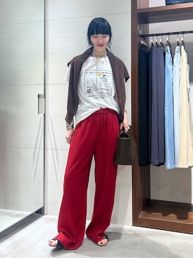 「PLAKTON（プラクトン）のアイテム」を使った、清水さん（レディース・172cm）の夏コーディネート