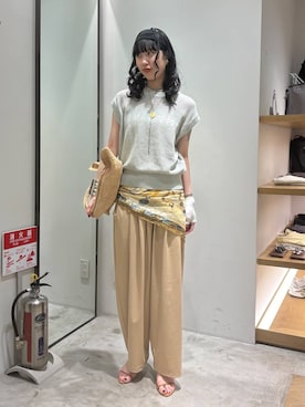 「BARNYARDSTORM（バンヤードストーム）のアイテム（パンツ）」を使った、清水さん（レディース・172cm）の春コーディネート