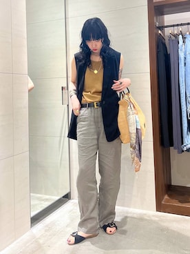 「PLAKTON（プラクトン）のアイテム」を使った、清水さん（レディース・172cm）の夏コーディネート