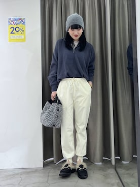 「アイテム（トートバッグ）」を使った、清水さん（レディース・170cm・20代）の冬コーディネート