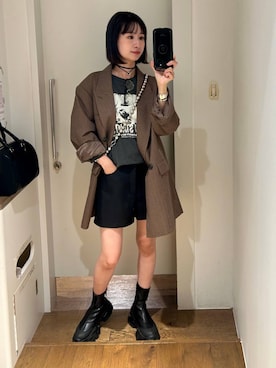 「アイテム（スマホグッズ）」を使った、yuriseki0119さん（レディース・158cm）の秋コーディネート
