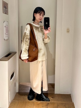 「アイテム（チョーカー）」を使った、yuriseki0119さん（レディース・158cm・30代）の冬コーディネート