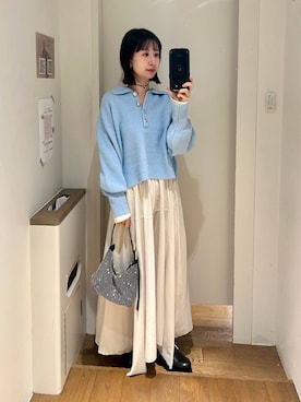 「アイテム（チョーカー）」を使った、yuriseki0119さん（レディース・158cm・30代）の冬コーディネート