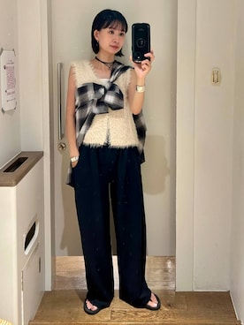 「アイテム（ベスト）」を使った、yuriseki0119さん（レディース・158cm）の夏コーディネート