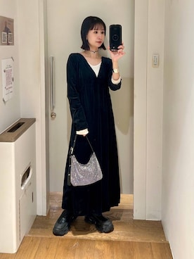 「アイテム（チョーカー）」を使った、yuriseki0119さん（レディース・158cm・30代）の冬コーディネート