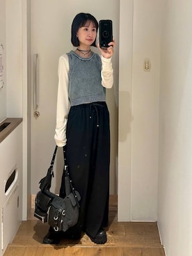「アイテム（ベスト）」を使った、yuriseki0119さん（レディース・158cm）の秋コーディネート