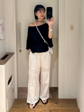 「アイテム（スマホグッズ）」を使った、yuriseki0119さん（レディース・158cm）の夏コーディネート